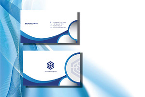 Business Card minimalist Blue