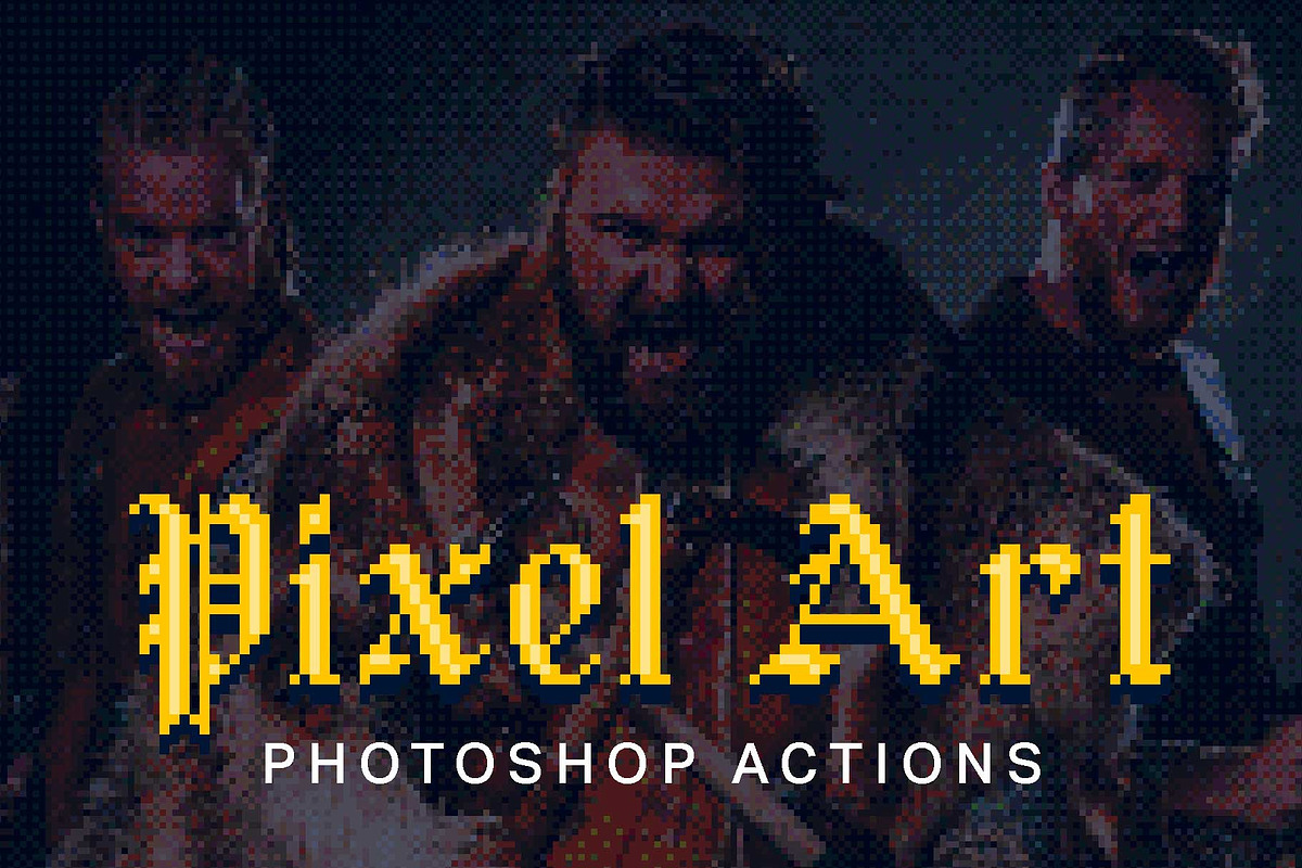 21 Pixel Art Photoshop Actions, an Action Add-On by SparkleStock (Photo 1 of 9)
