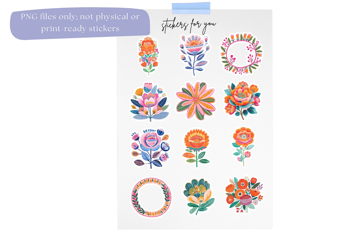 Abstract Boho Flowers Clipart Bundle, a Decorative Illustration by Nicole Branger Art (Photo 15 of 20)