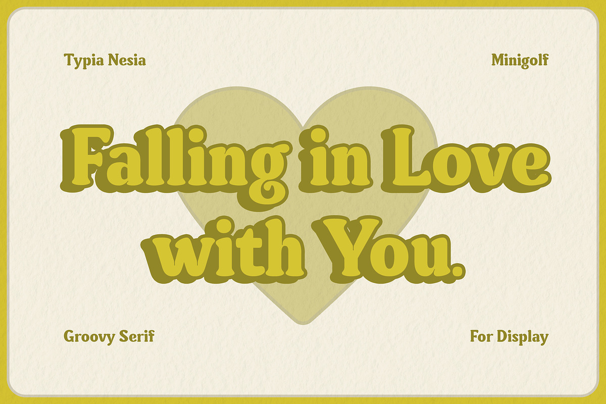 Minigolf - Groovy Serif Display, a Serif Font by Typia Nesia (Photo 8 of 18)