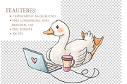 Back to School Goose Clipart, a Decorative Illustration by MockupWizard (Thumbnail 5 of 6)