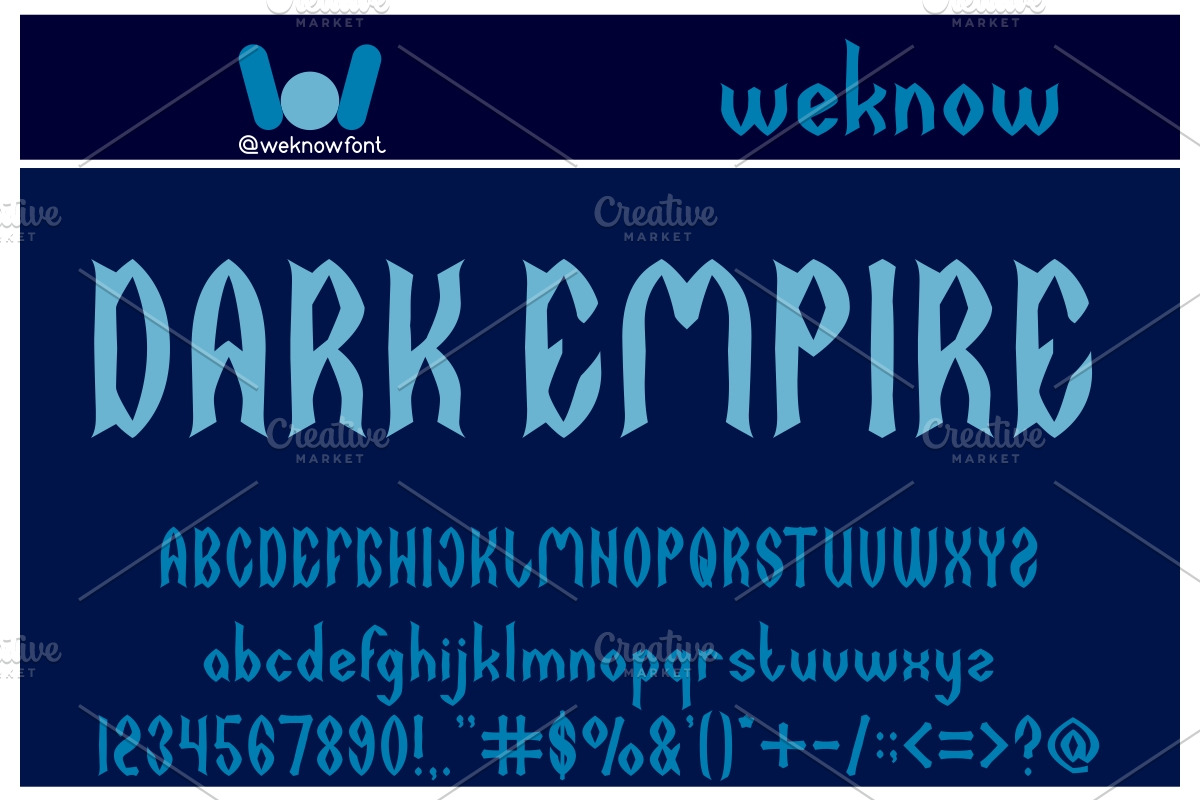 Dark empire font, a Font by weknow (Photo 1 of 5)