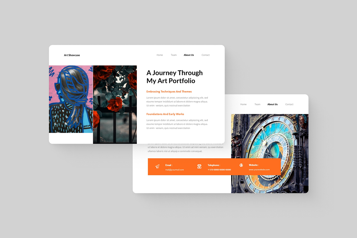 Modern Art Showcase Powerpoint, a Presentation Template by Annora Studio (Photo 2 of 5)