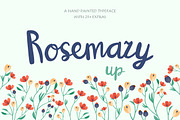 RosemaryUP script font + extras, a Script Font by Pxlhead (Thumbnail 1 of 6)