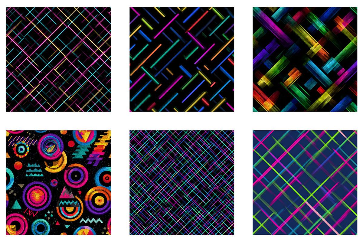 Bright Neon Digital Papers, a Pattern Graphic by CreationArt (Photo 3 of 6)