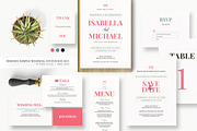 Modern Simple Wedding Invitation Set, an Invitation Template by Azka Creative (Thumbnail 1 of 5)