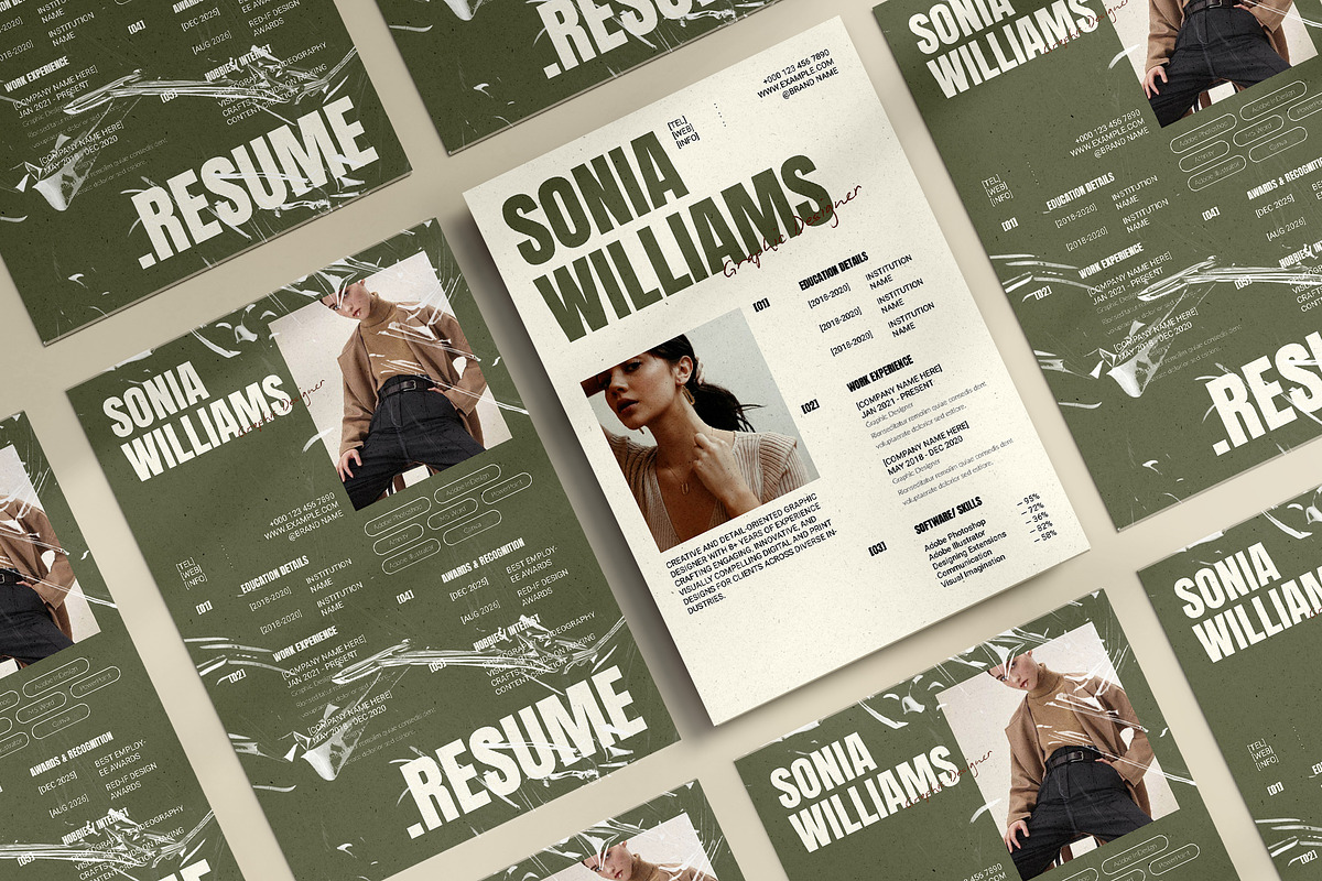 Professional Resume Kit Template, a Resume Template by DesignCrest (Photo 4 of 8)