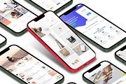 3D iPhone Presentation Mock-Up 12, an iPhone Mockup by Graphicsworld125 (Thumbnail 1 of 8)