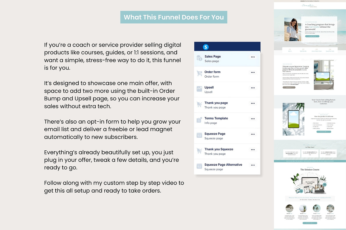 Coastal Systeme.io Funnel Template preview 8