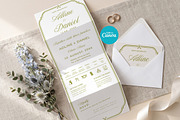 Olive Green Wedding Invitation, an Invitation Template by Arslan (Thumbnail 3 of 3)