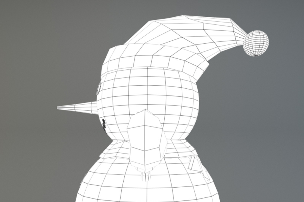 Cartoon Snowman, a Characters & Person 3D Model by XYZ Space (Photo 7 of 7)