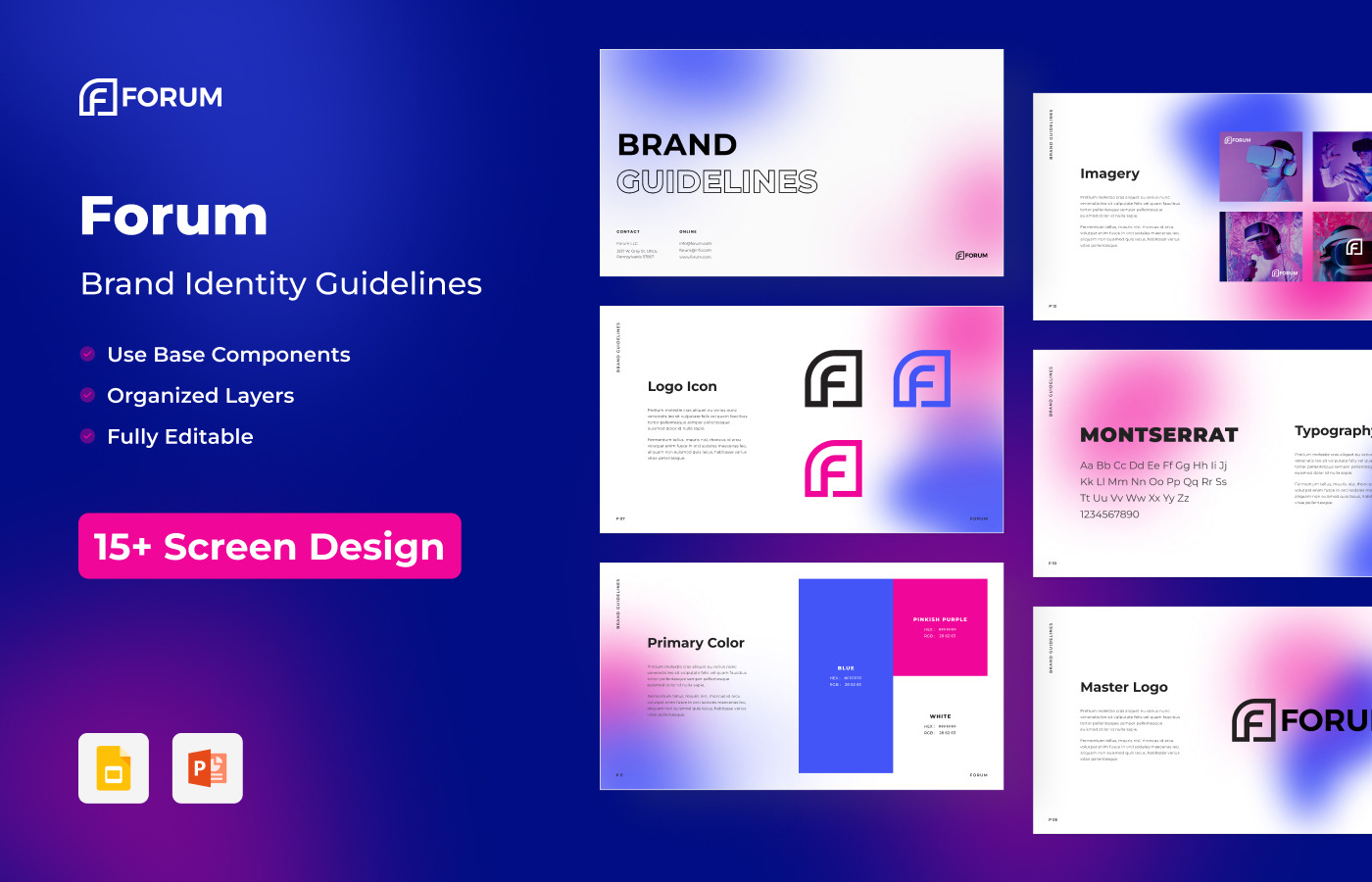 Forum - Modern Brand Guidelines, a Presentation Template by Rukuru Studio
