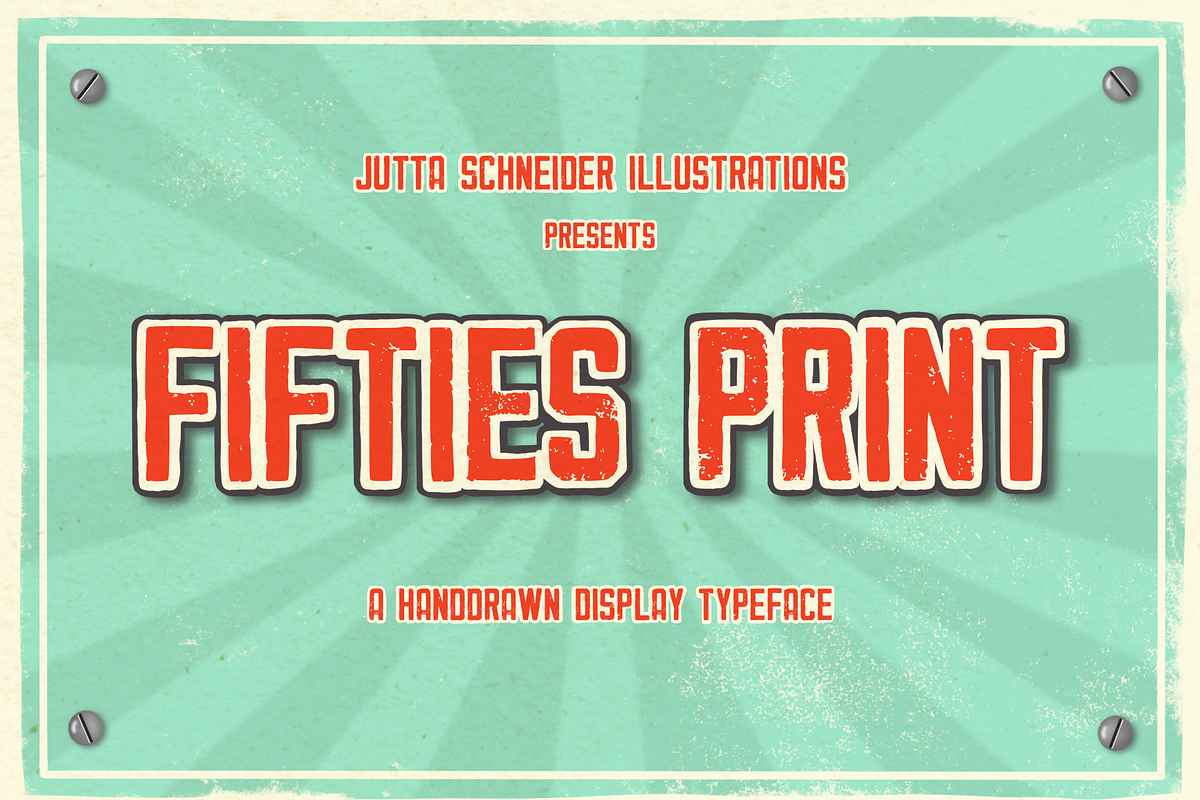 Fifties Print, a Font by Jutta Schneider (Photo 1 of 6)