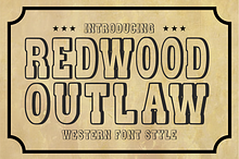 Redwood Outlaw -Western Display Font