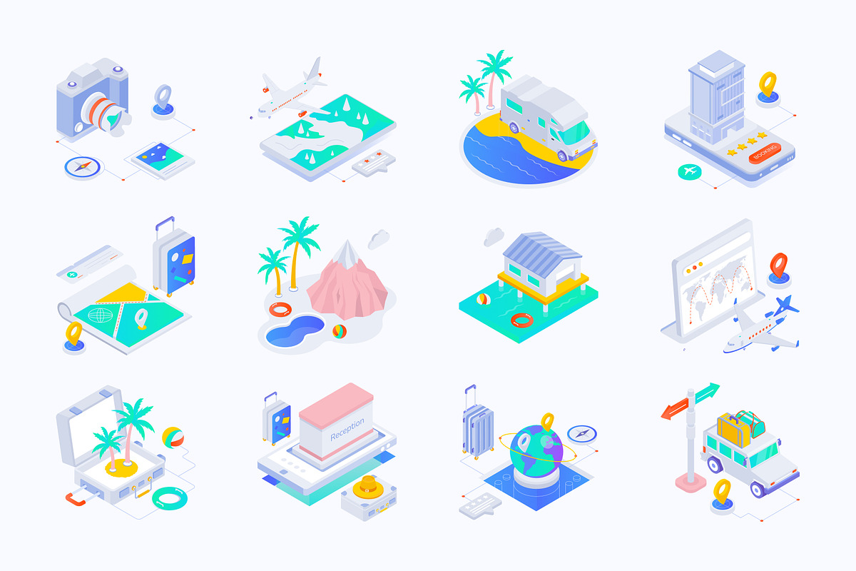 Travel Isometric Icons Pack, a Duotone Icon by Vectors Market (Photo 6 of 8)
