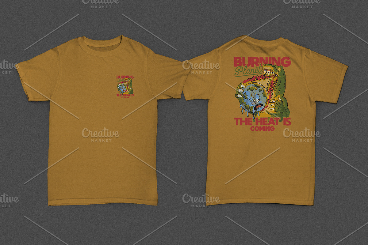 Retro Dinosaur Devouring Earth, a Branding & Logo Template by Judsart (Photo 2 of 3)