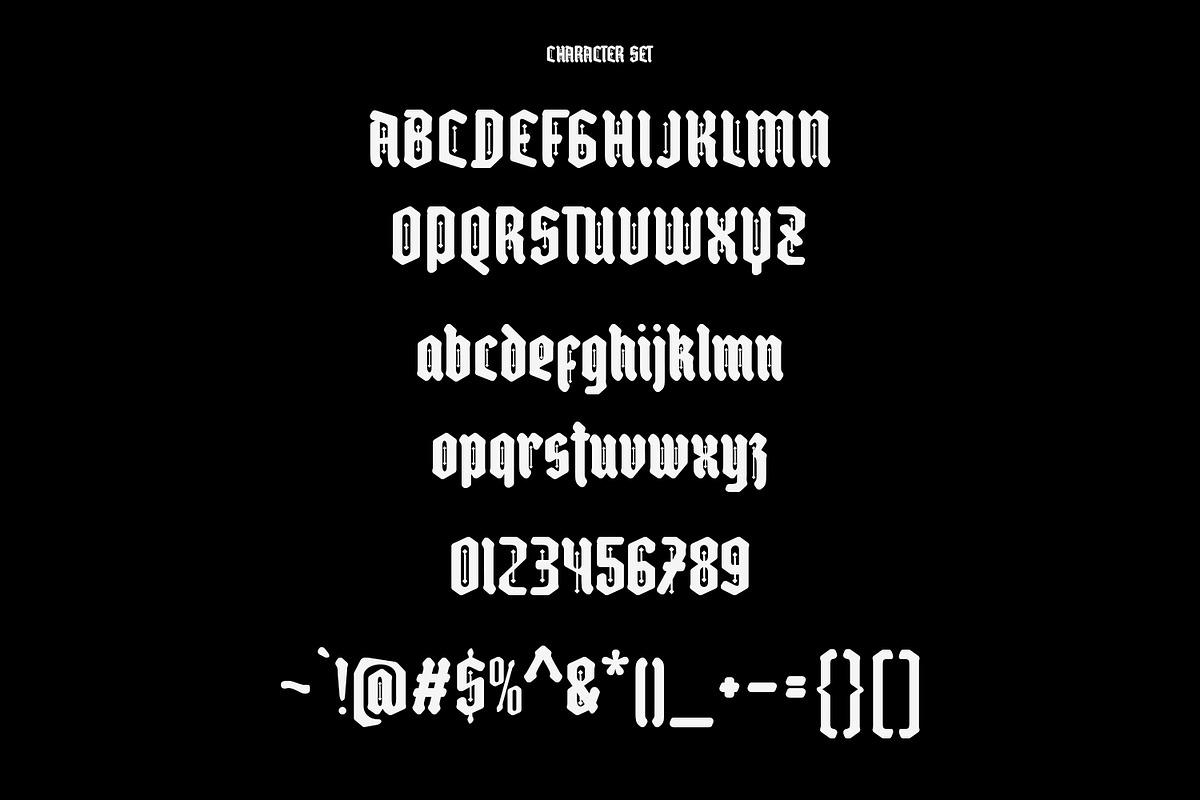 High Nobiety Modern Blackletter Font, a Blackletter Font by Maulana Creative (Photo 8 of 8)
