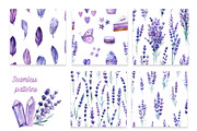 Lavender flowers watercolor, clipart, a Food Illustration by Hanna Hryharenka (Thumbnail 9 of 17)