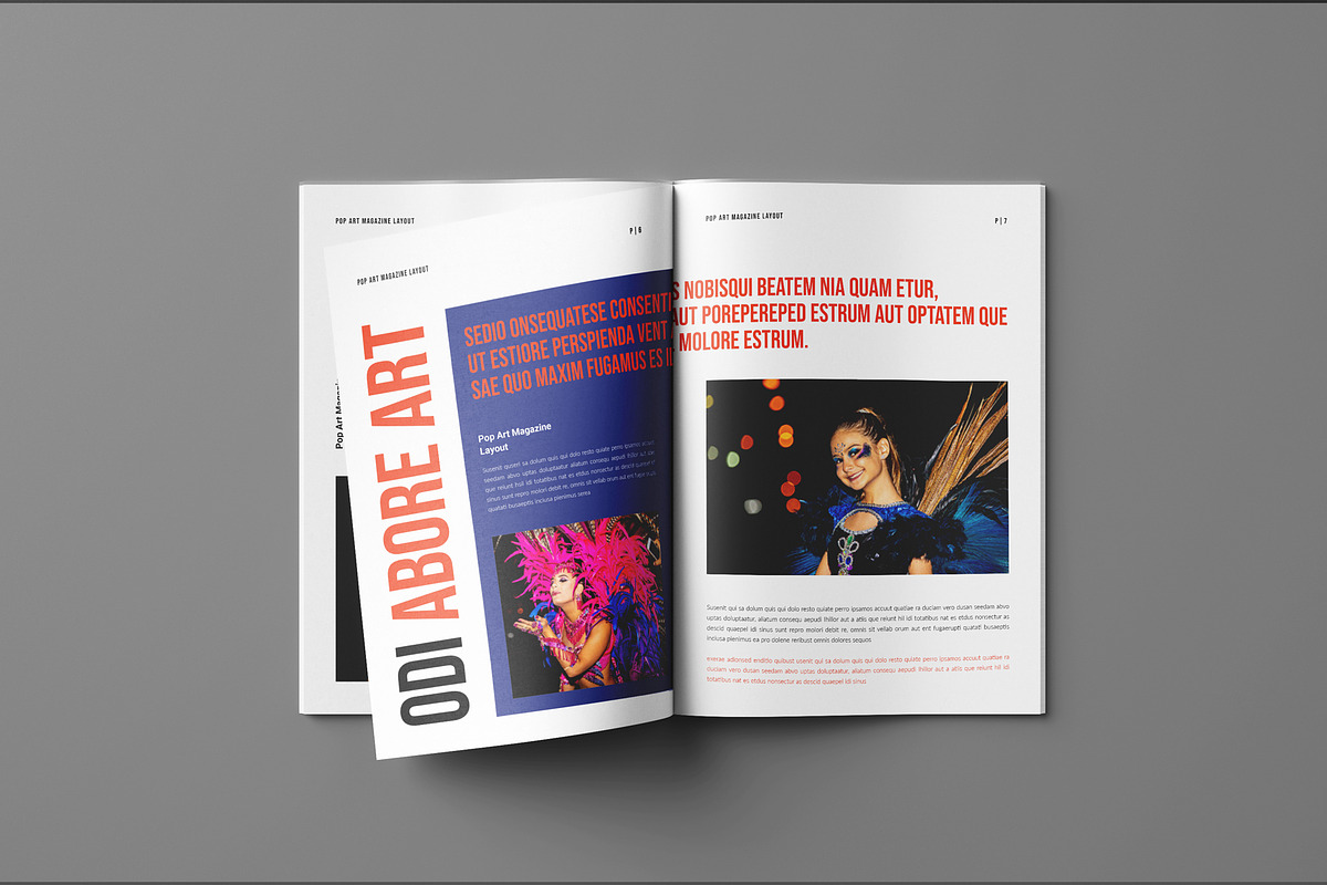 Pop Art Magazine Template Design, a Magazine Template by Seeing-art (Photo 4 of 11)