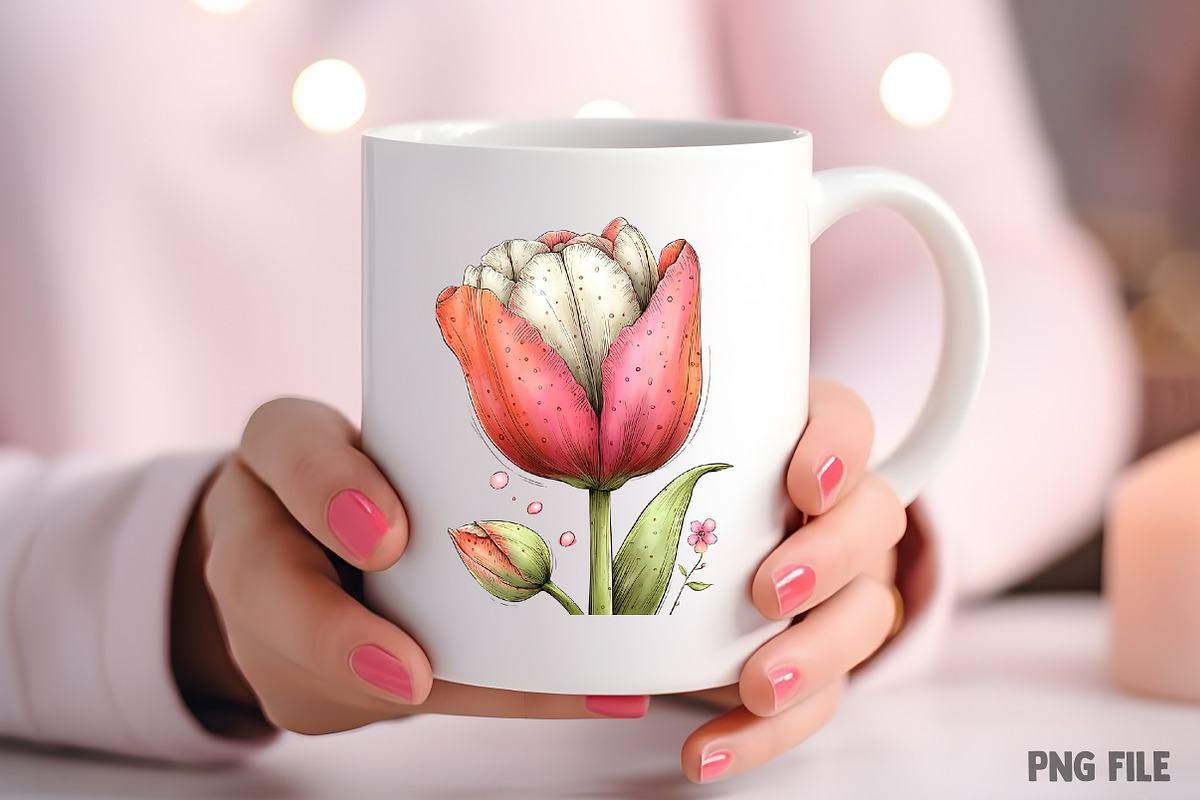 Whimsical Spring Tulip Flower Png, an Illustration by Craft Nest (Photo 8 of 11)