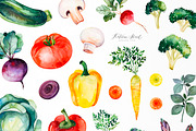 Watercolor Vegetables., a Food Illustration by Kate_Rina (Thumbnail 2 of 3)