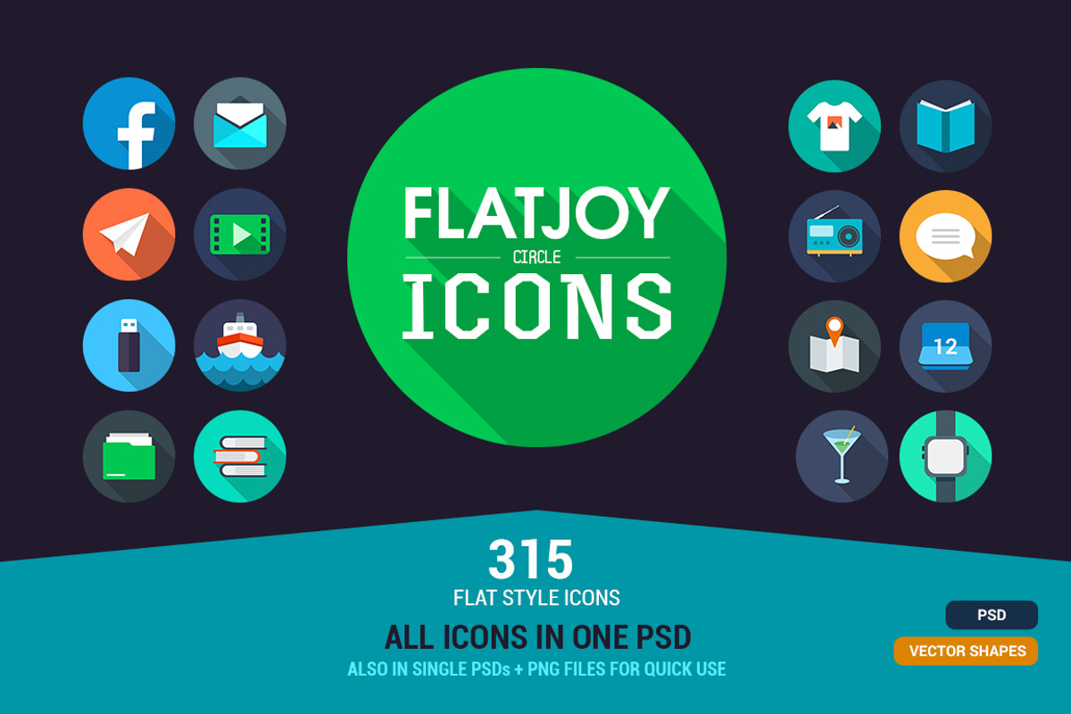 Flatjoy Circle Icons, an Icon by M K GRAPHICS (Photo 1 of 3)