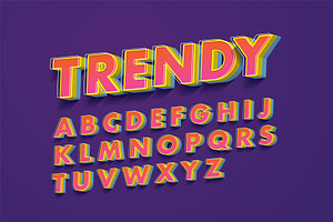 bright & trendy typography design