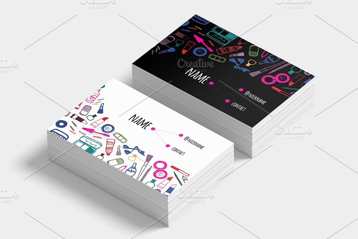 Creative Makeup Business Card, a Business Card Template by IRSYART (Photo 3 of 5)