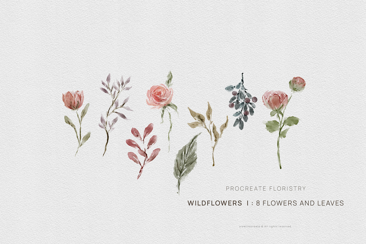 Wildflowers I Printable, a Pattern Graphic by slowlivecreate (Photo 2 of 5)