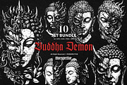 10 Bundle Dark Art Buddha Demon, an Illustration by Morspective (Thumbnail 1 of 7)