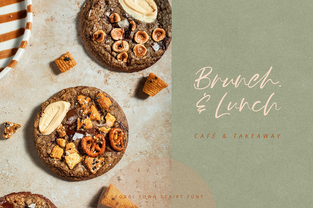 Georgi Town Script Font Family, a Font by Creativeqube Design (Photo 4 of 8)