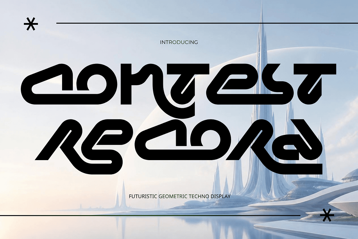 Contest Record - Futuristic Font, a Sans Serif Font by 177Studio (Photo 1 of 8)