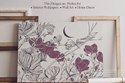 Hand Drawn Wallpaper Cherry Blossom, a Wallpaper Graphic by Nature.Of.Kate (Thumbnail 10 of 11)