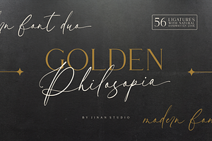 Golden Philosopia Font Duo