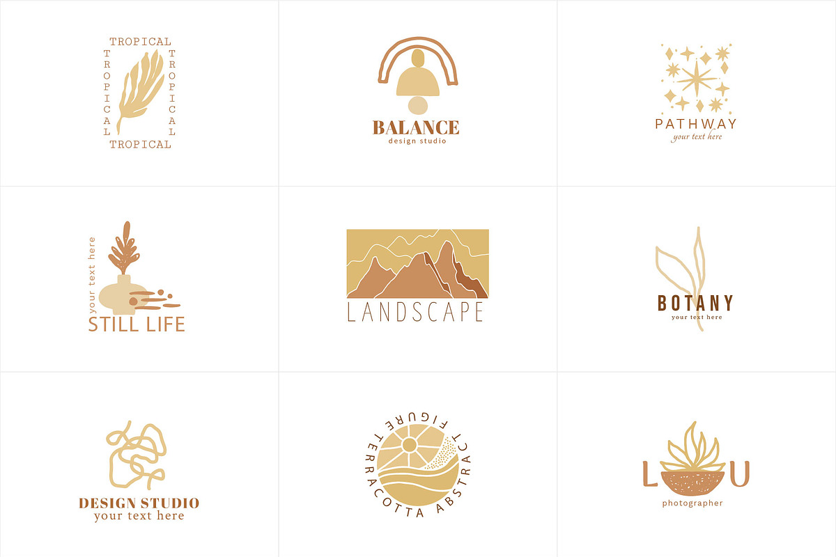 50 ABSTRACTION  Logo Templates, a Branding & Logo Template by Katya_lu (Photo 9 of 15)