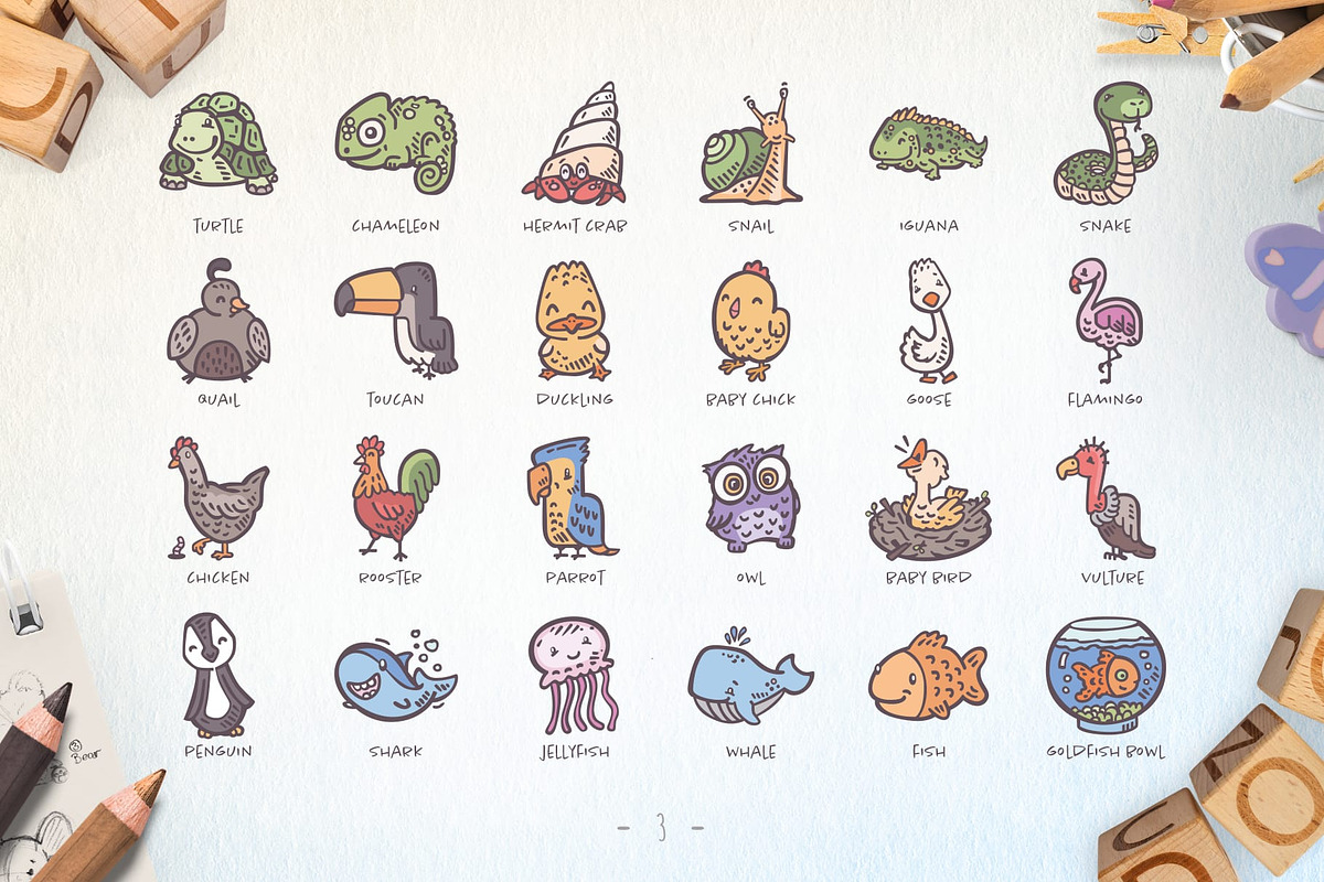 Cute Animals Hand-drawn Icons, an Icon by Good Stuff No Nonsense (Photo 4 of 12)