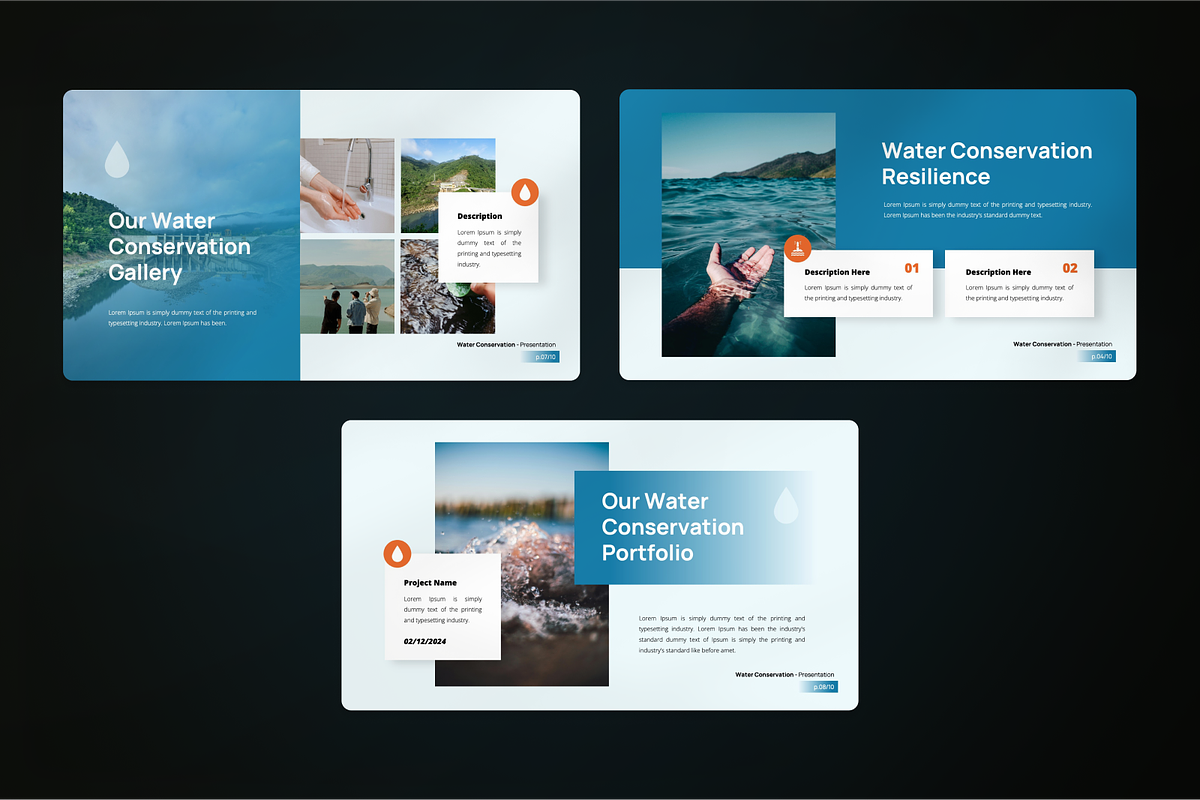 Water Conservation Google Slides, a Presentation Template by SquidPixey (Photo 5 of 7)