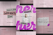 Modern Women’s Day Instagram Posts, a Social Media Template by Filip Studio (Thumbnail 1 of 7)