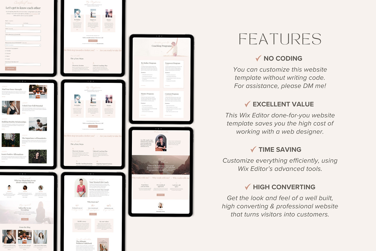 Wix Template Coaching Wix Website, a Wix Template by vectorocean (Photo 8 of 11)