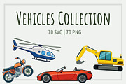 Vehicles Collection - SVG Bundle, a Transportation Illustration by Palleon (Thumbnail 1 of 5)