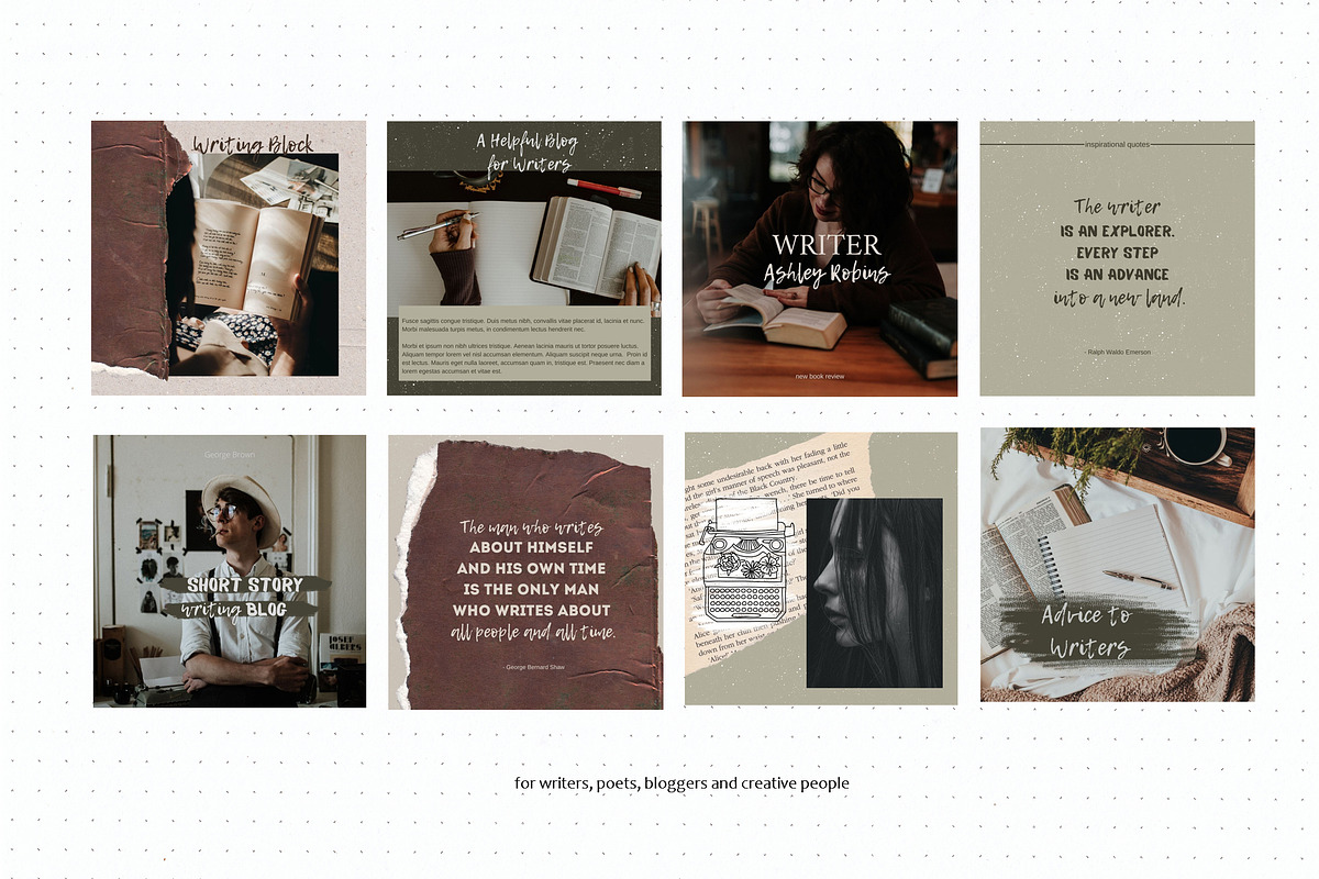 Author Social Media Pack for CANVA, a Social Media Template by Scarlet Heath Art (Photo 5 of 20)