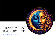 Mystical Moon Clipart, Celestial Sun, a Decorative Illustration by BrushstrokeArtGB (Thumbnail 7 of 9)