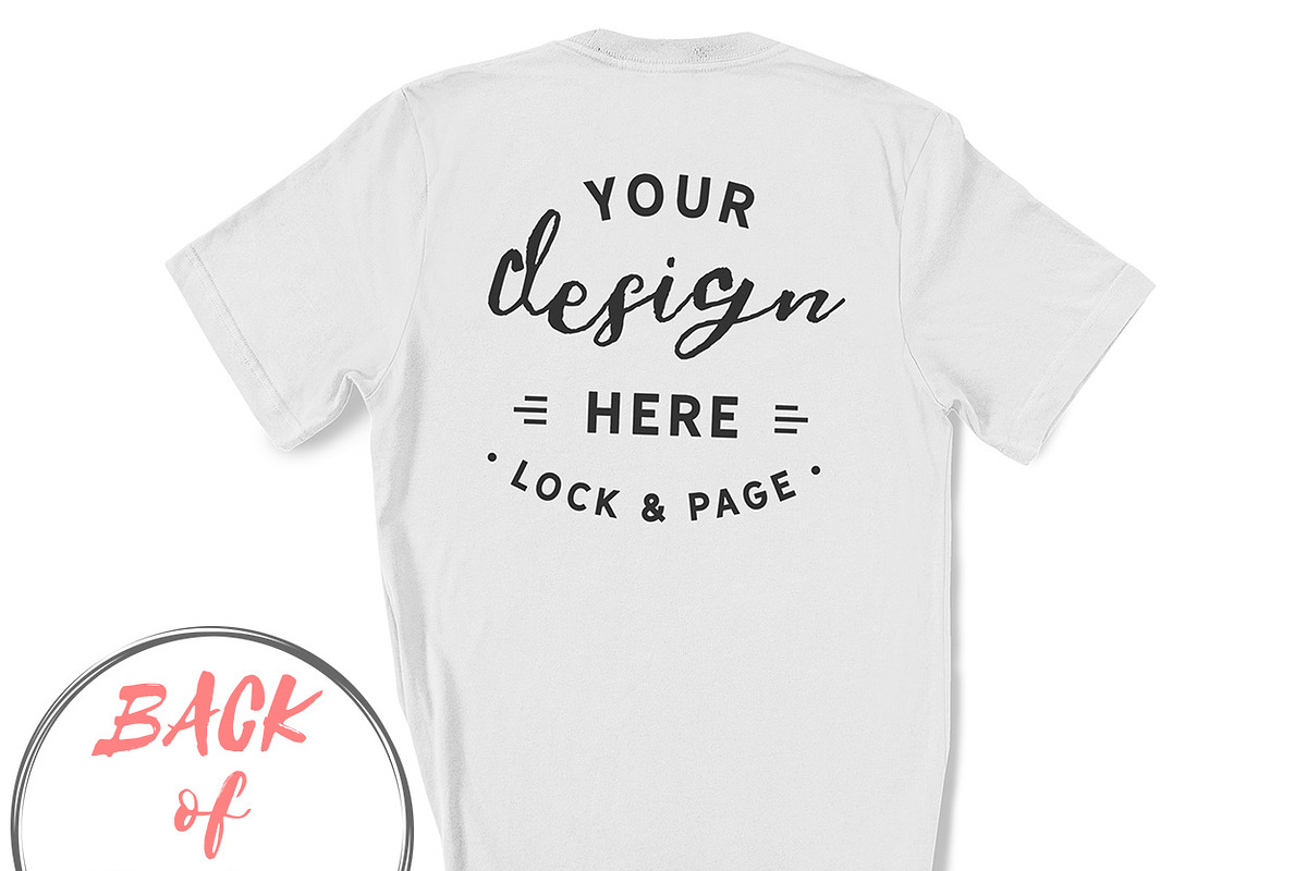Back Of T-Shirt BC3001 Mockup Bundle, a Shirt Mockup by lock and page (Photo 5 of 88)