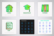 Back To School | 16 Thin Line Icons, an Outline Icon by Alex Blogoodf (Thumbnail 6 of 7)