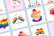 LGBT pride month vector set, an Object Illustration by foxndeer (Thumbnail 3 of 4)