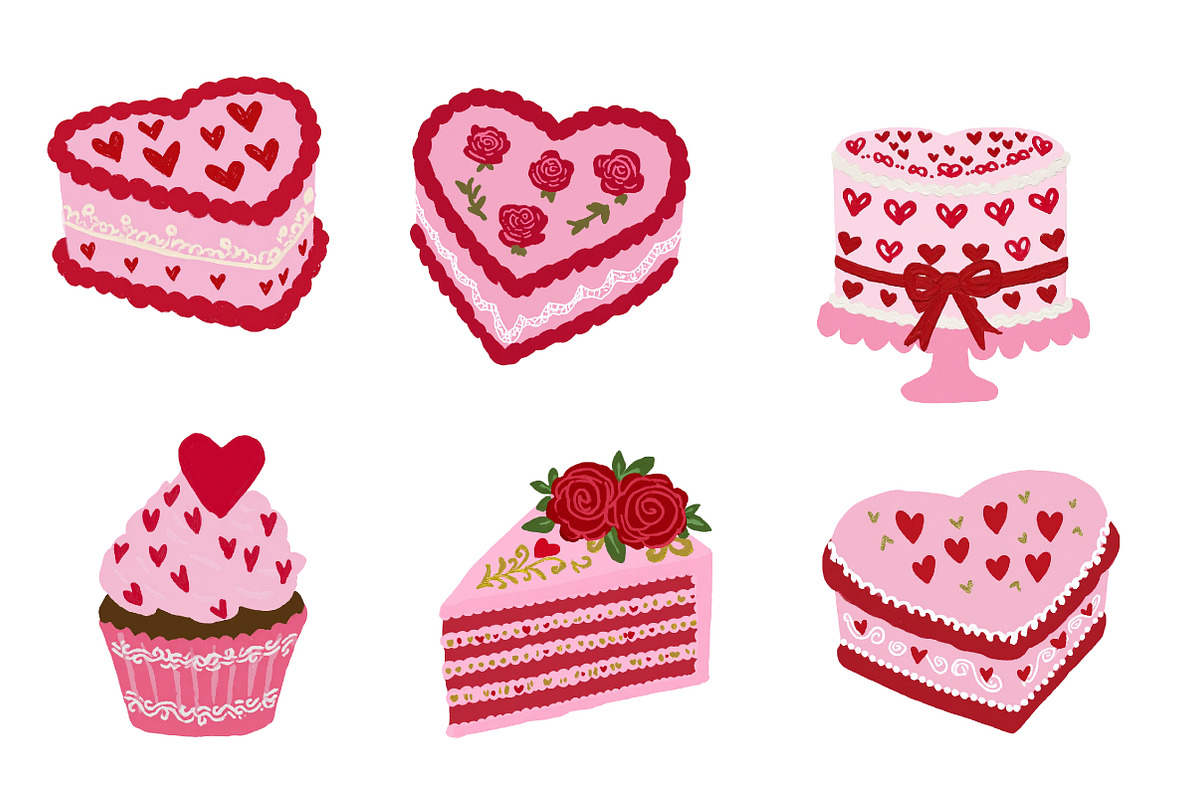 Valentine's Day Cake clipart, an Illustration by Designworld (Photo 2 of 5)