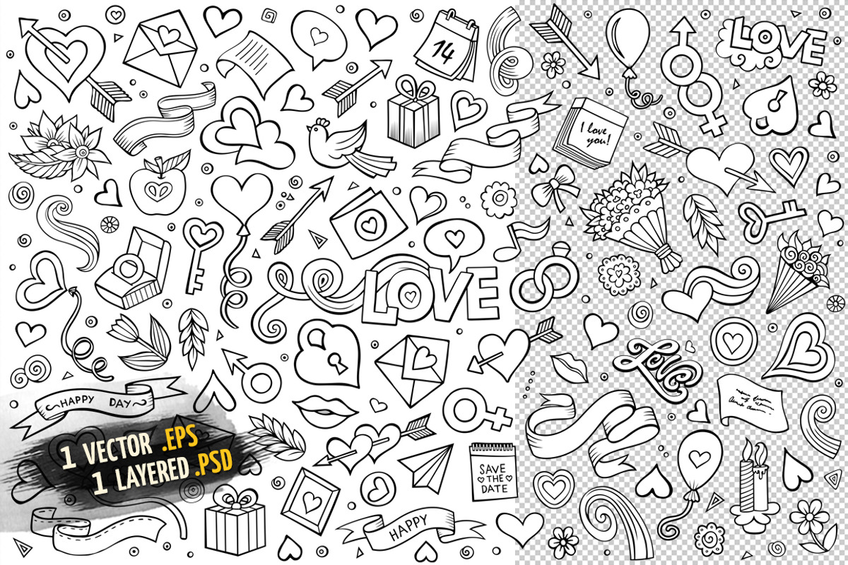 Love Objects & Symbols Set, an Object Graphic by BALABOLKA (Photo 3 of 4)