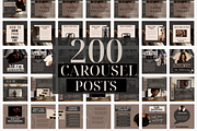 Modern Instagram Canva Carousels, a Social Media Template by Oh So Social Boutique (Thumbnail 3 of 6)