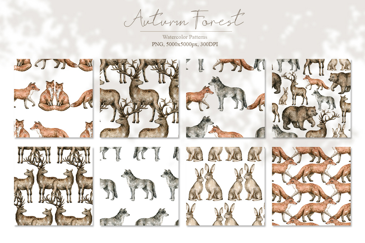 Autumn Forest. Watercolor set, an Animal Illustration by Kreker Kate (Photo 7 of 9)