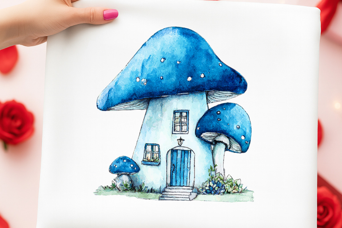 Watercolor Magical Garden Bule Fairi, an Illustration by Digital Artistic99 (Photo 9 of 10)
